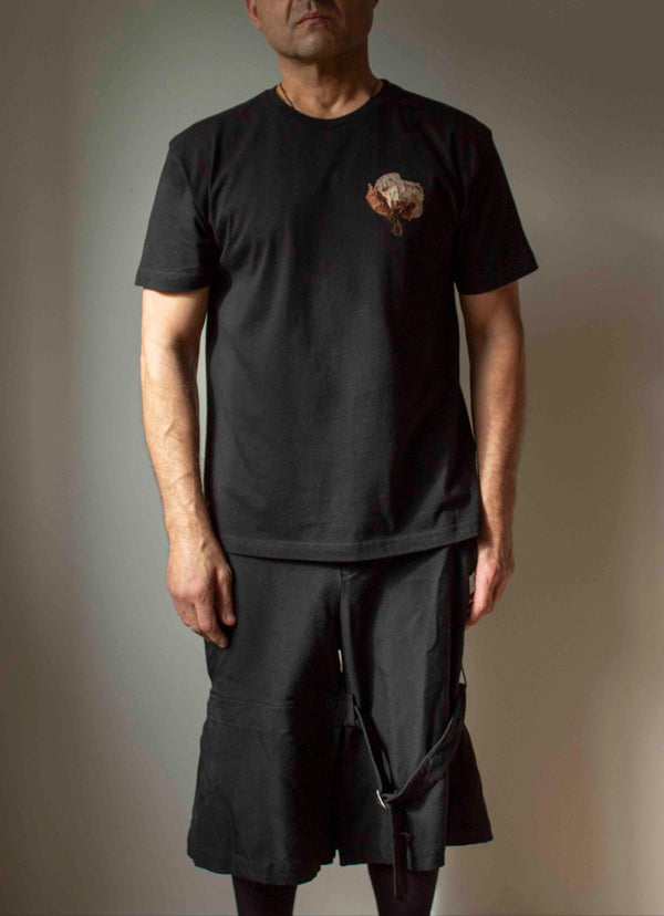 N° 287 fine jersey t-shirt- sumi black - L