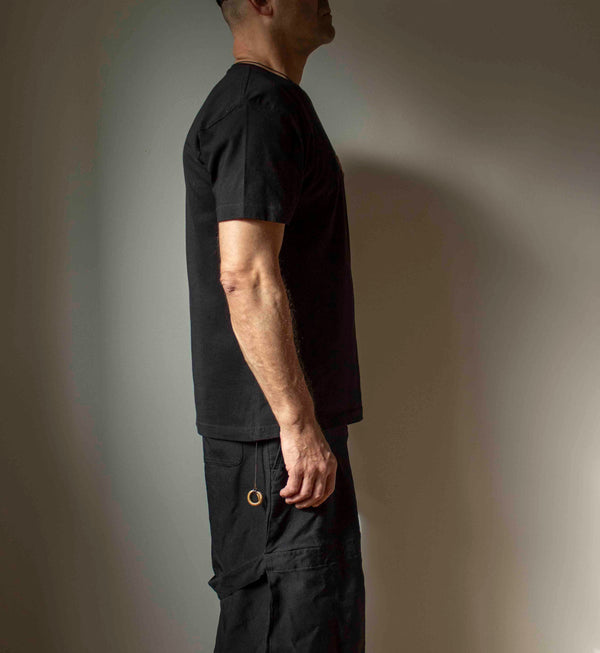 N° 287 fine jersey t-shirt- sumi black - L