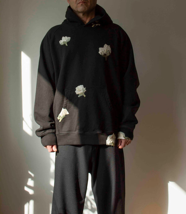 N° 306 multi pressed flower heavyweight hoodie - XXL