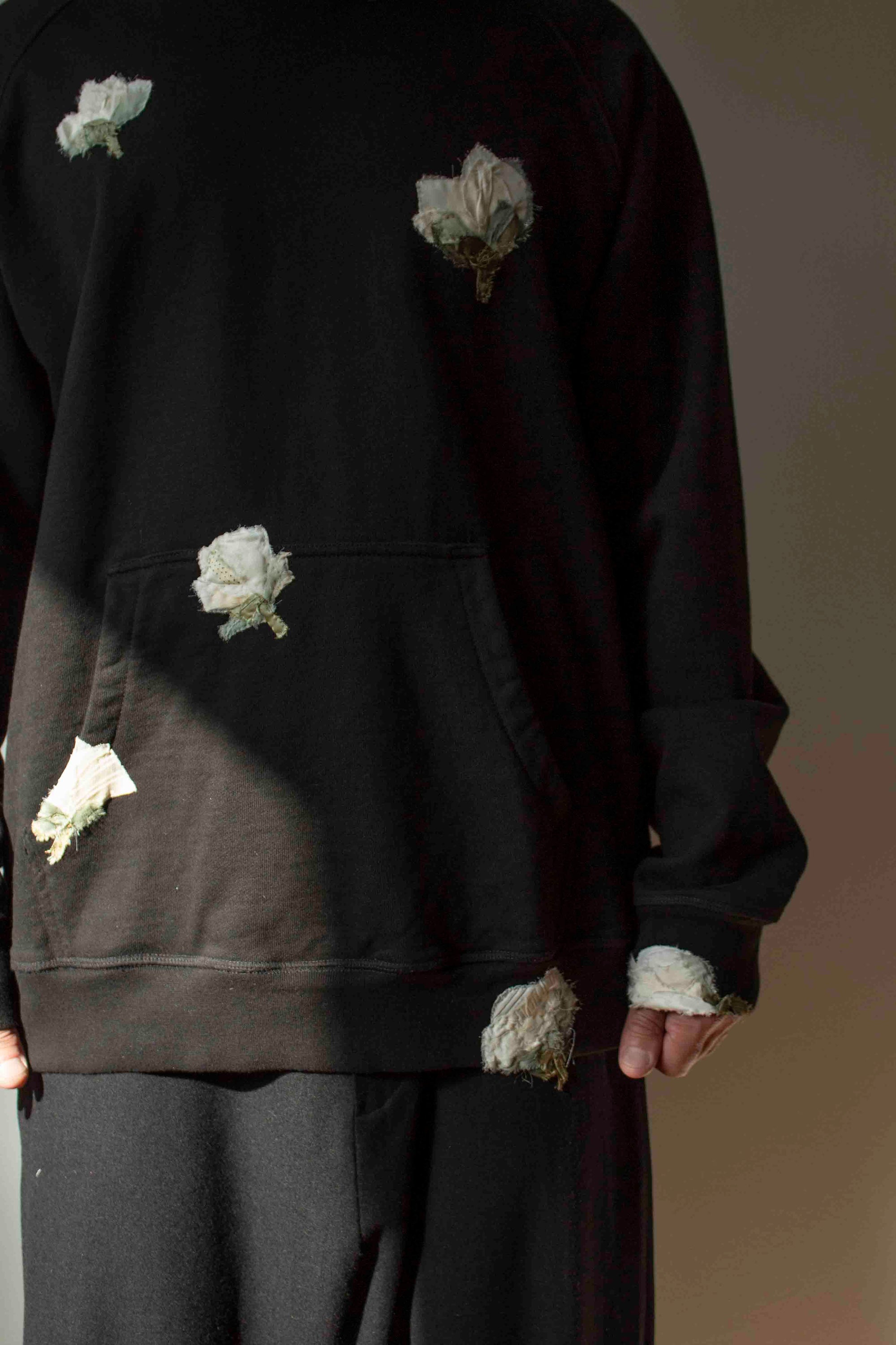 N° 306 multi pressed flower heavyweight hoodie - XXL