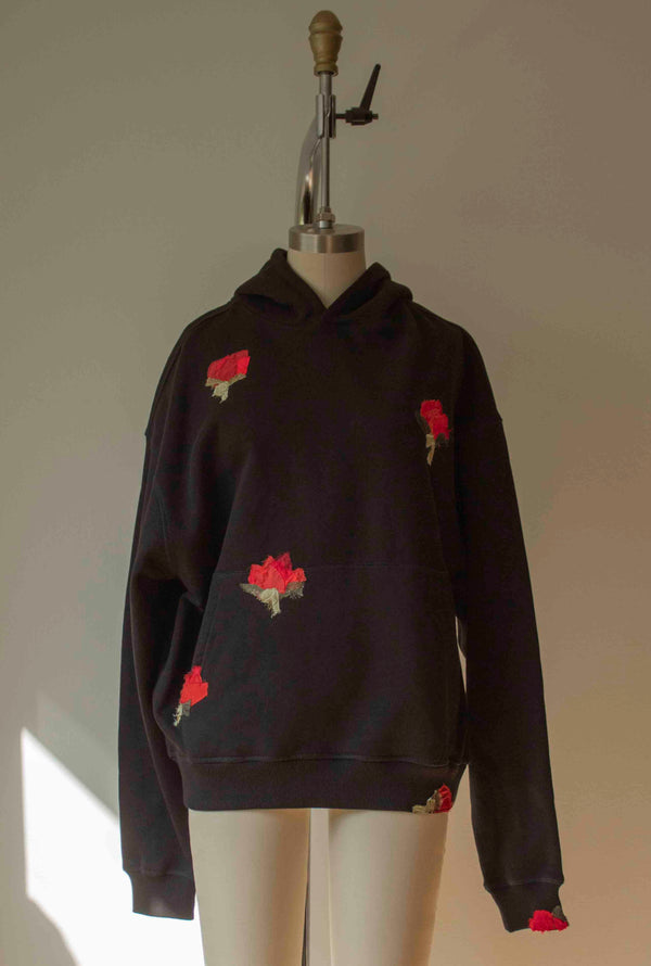 N° 306 multi pressed flower hoodie - S