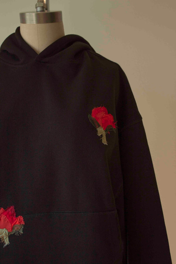 N° 306 multi pressed flower hoodie - S