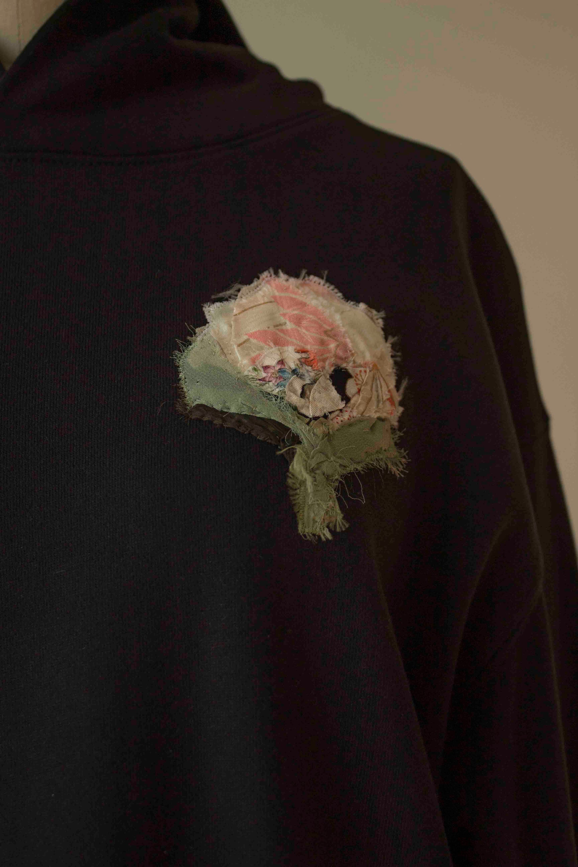 N° 306 pressed flower hoodie - M