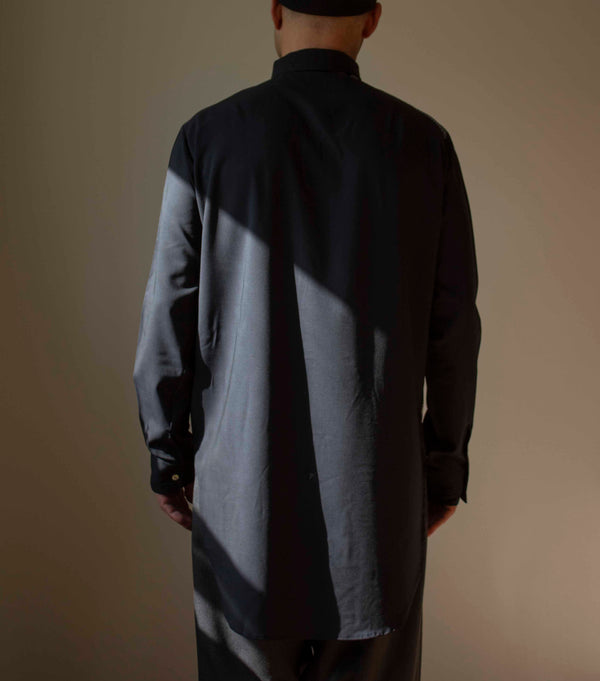 N° 252 yukata grid long body shirt - M