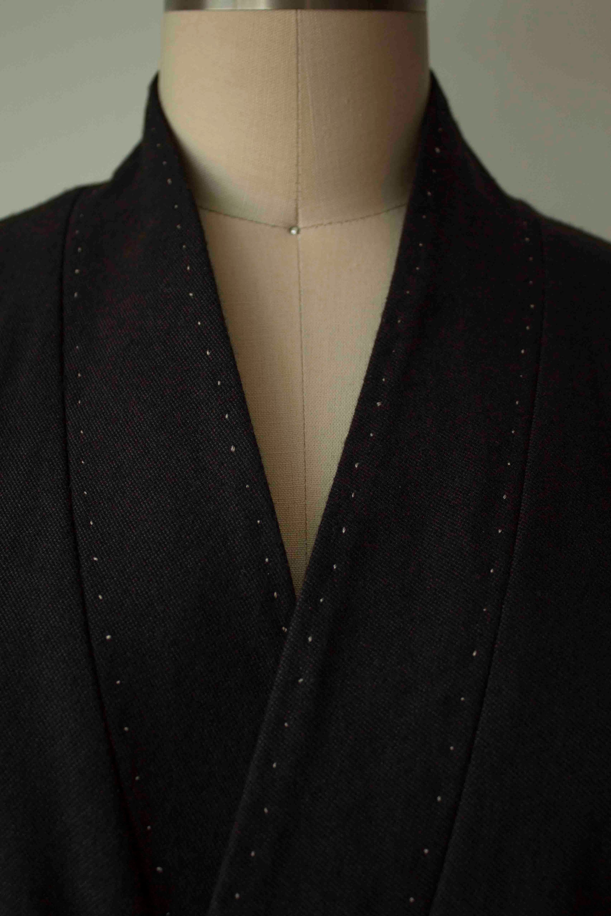 N° 160 hand-stitched robe coat - L