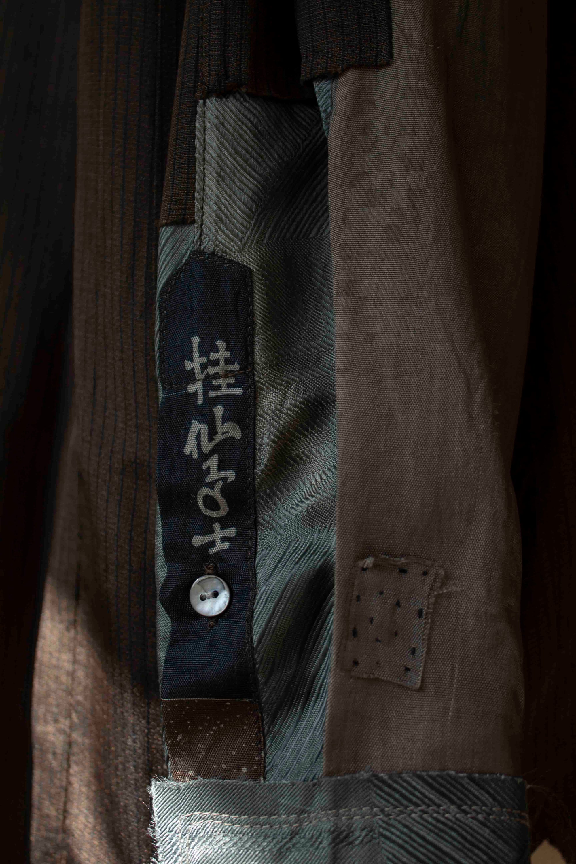 N° 101 haori tsumugi kimono shirt -  S