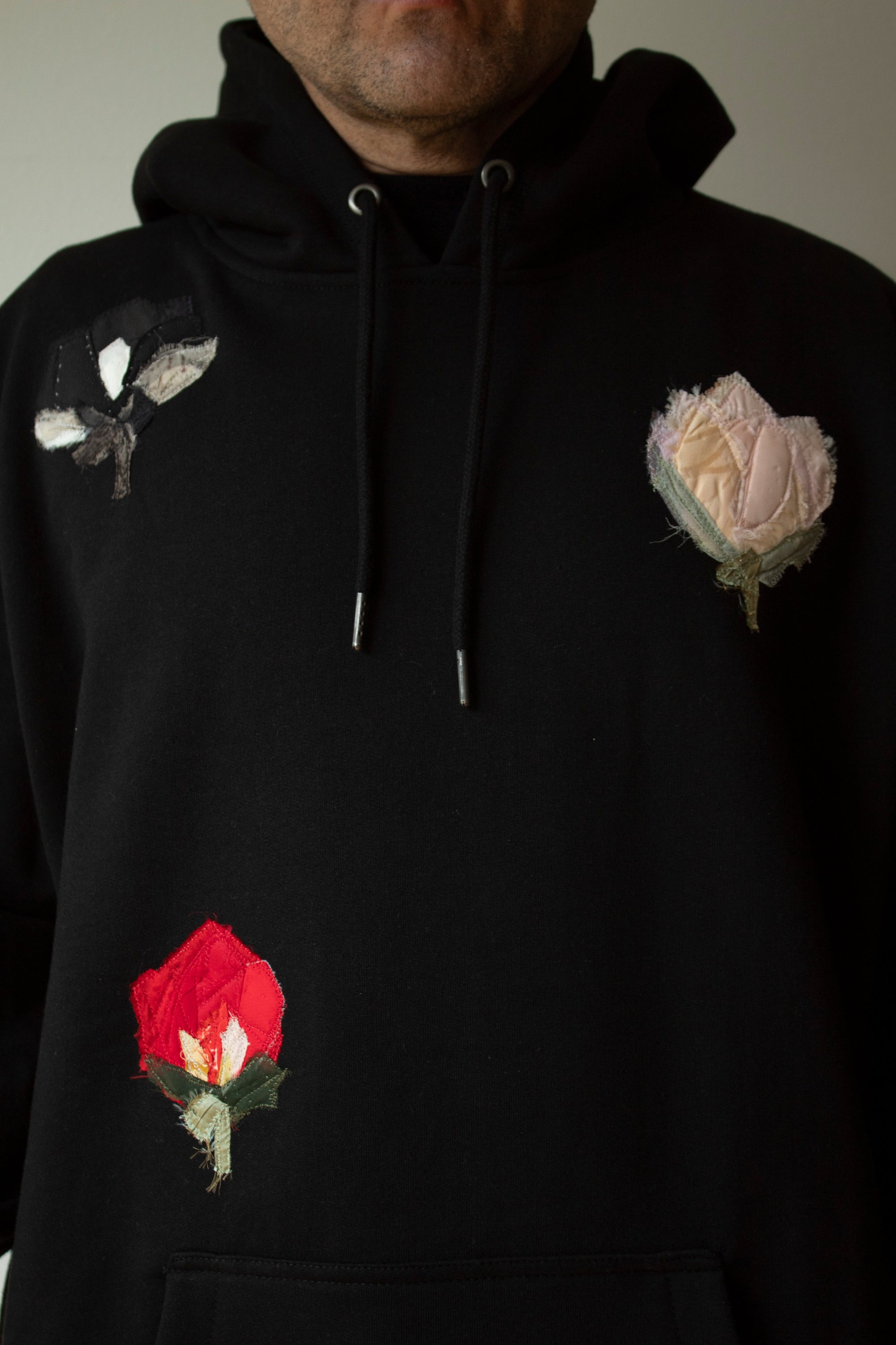 N° 306 multi pressed flower heavyweight hoodie - XL