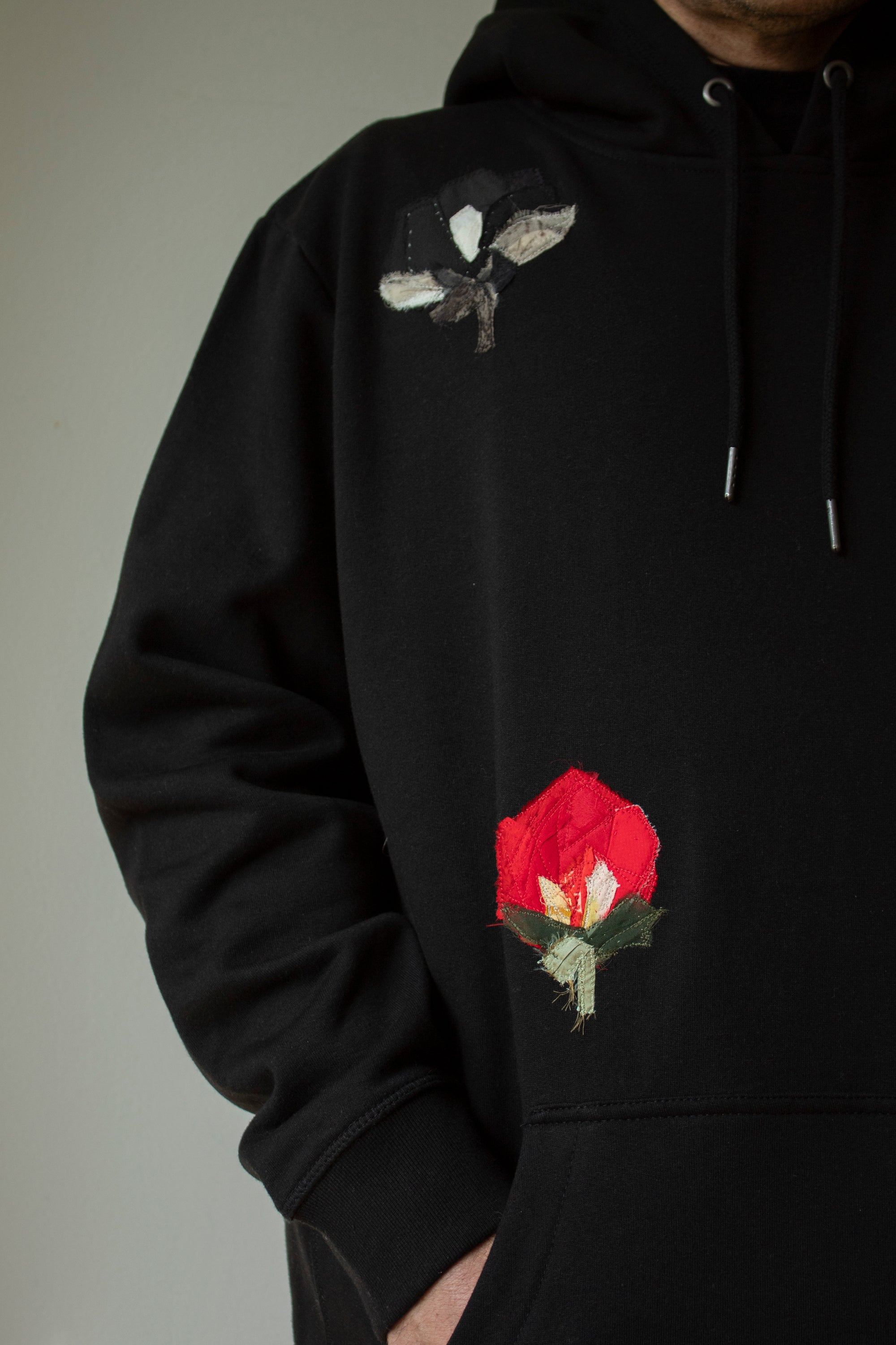 N° 306 multi pressed flower heavyweight hoodie - XL