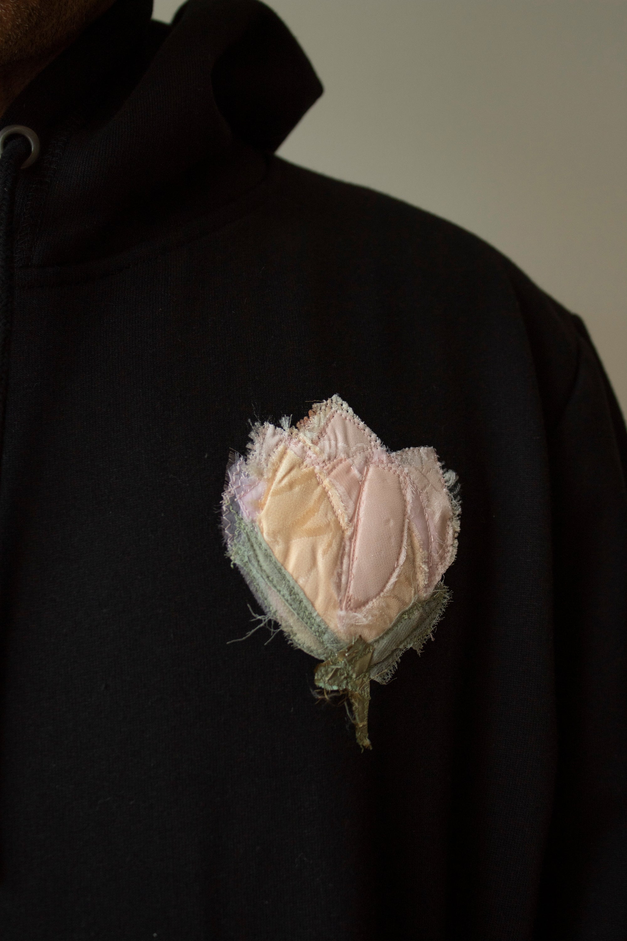 N° 306 multi pressed flower heavyweight hoodie - XL