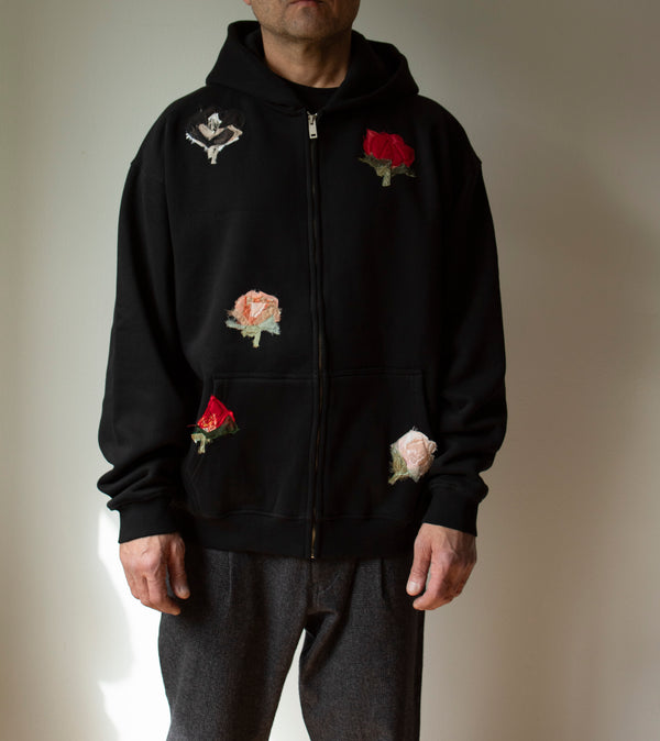 N° 306 multi pressed flower zip hoodie 2 - XL