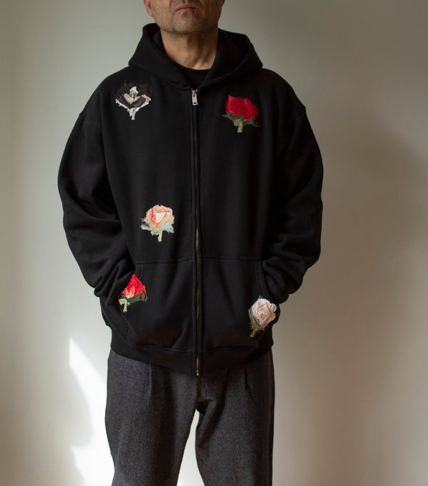 N° 306 multi pressed flower zip hoodie 2 - XL