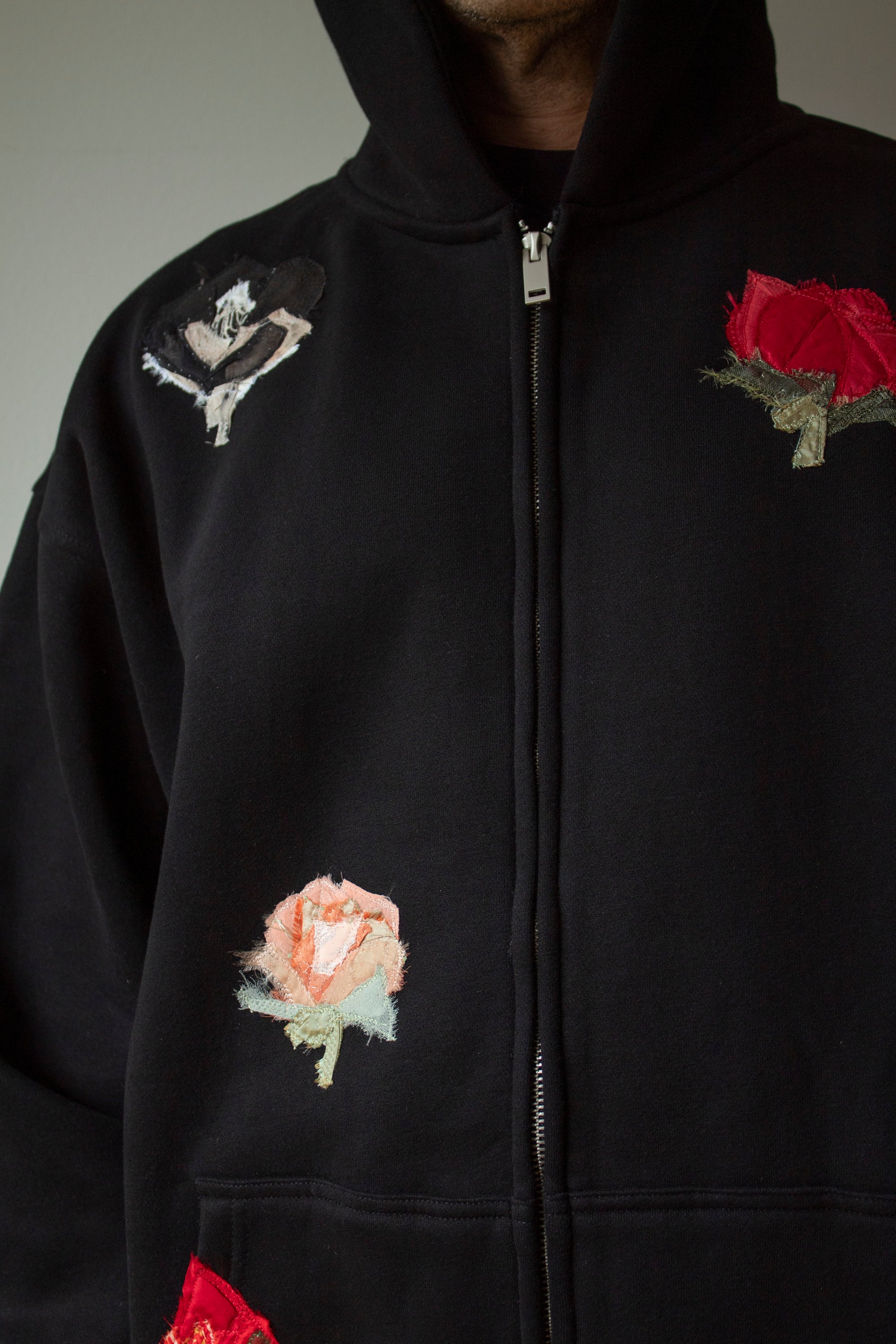 N° 306 multi pressed flower zip hoodie 2 - XL