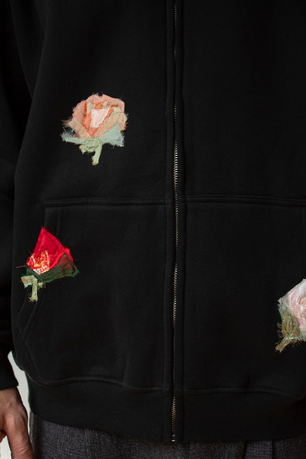 N° 306 multi pressed flower zip hoodie 2 - XL