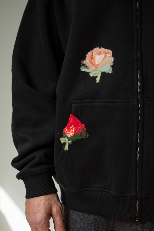 N° 306 multi pressed flower zip hoodie 2 - XL