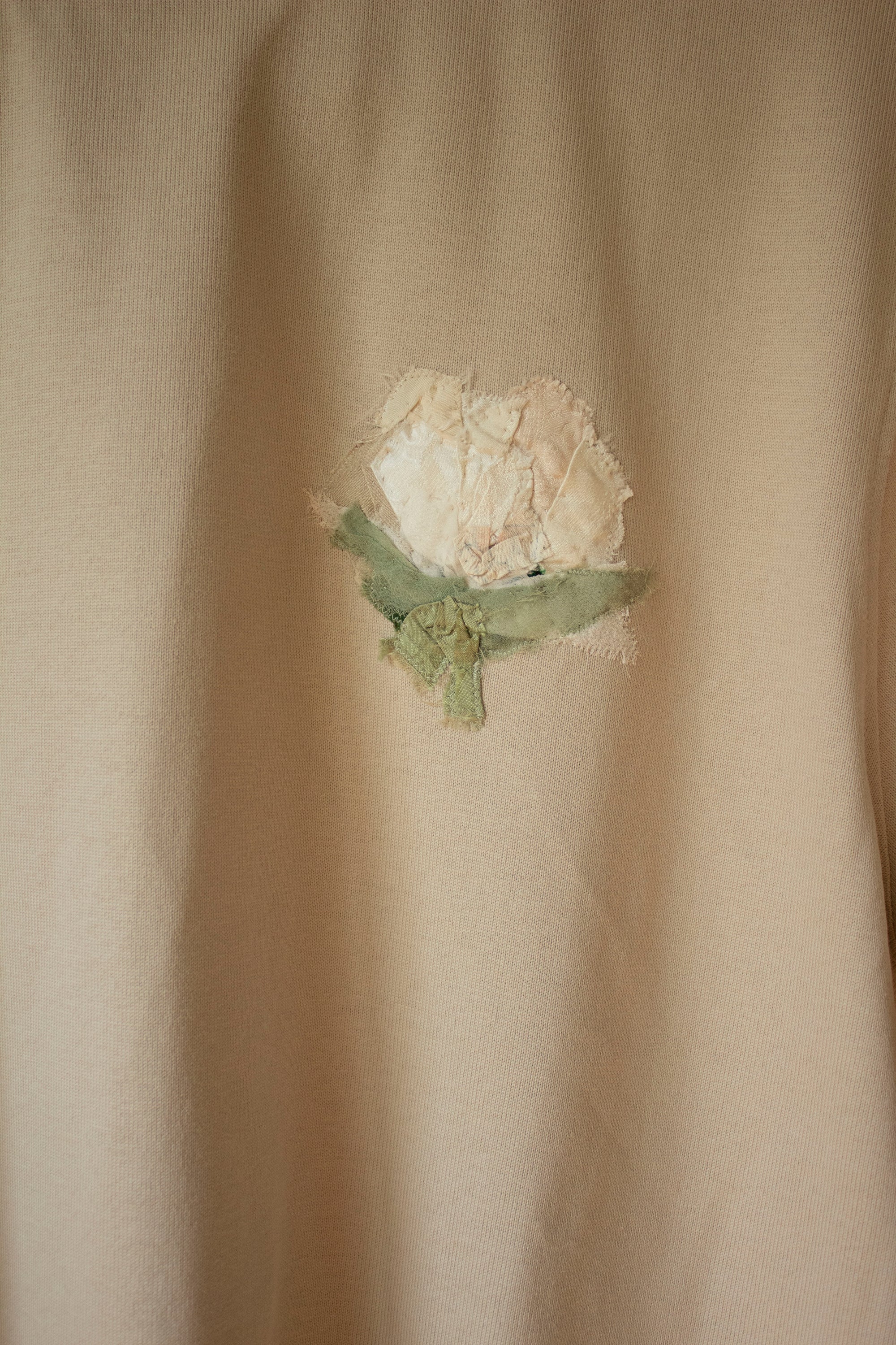 N° 285 heavyweight pressed flower t-shirt - suna beige - L