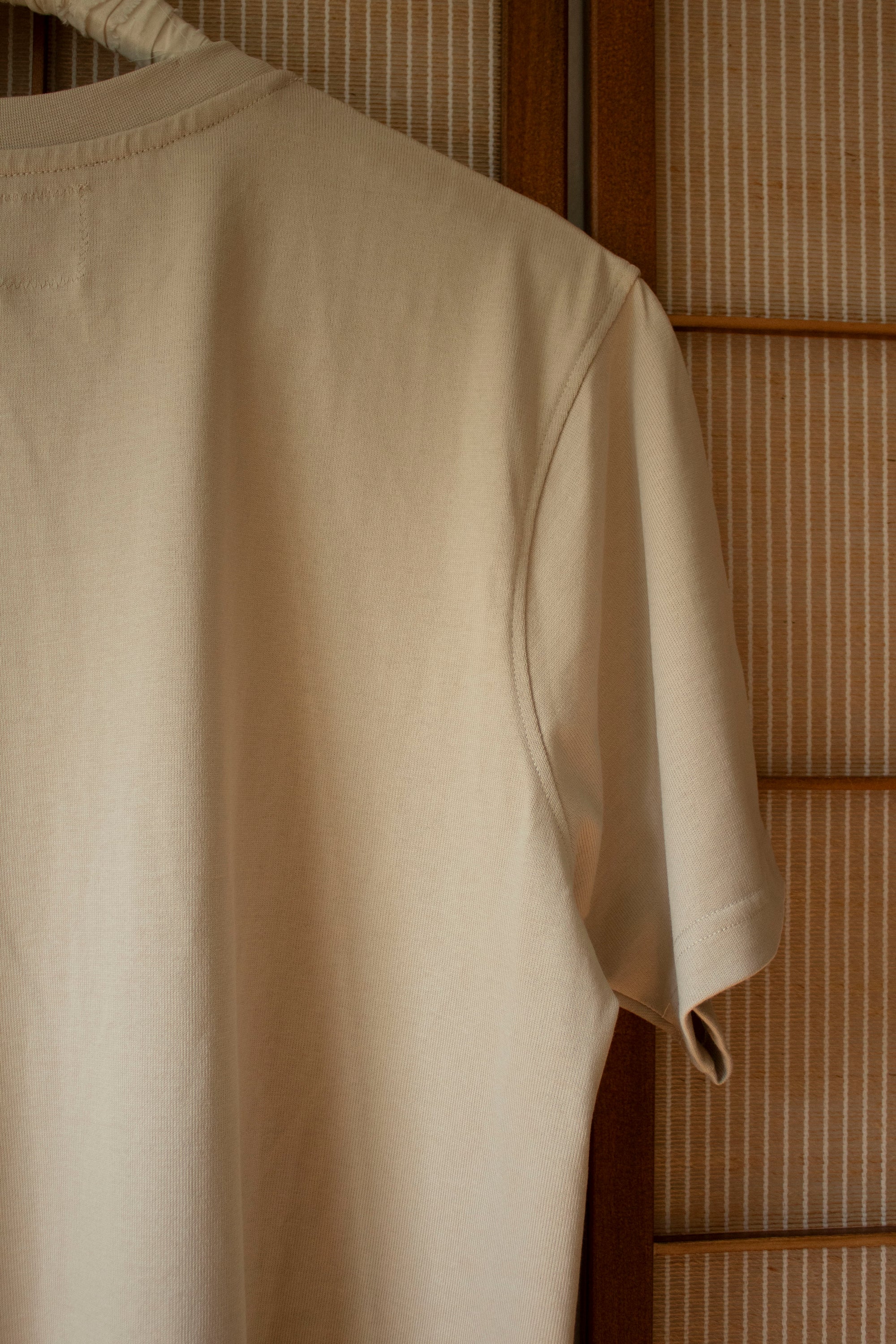 N° 285 heavyweight pressed flower t-shirt - suna beige - L