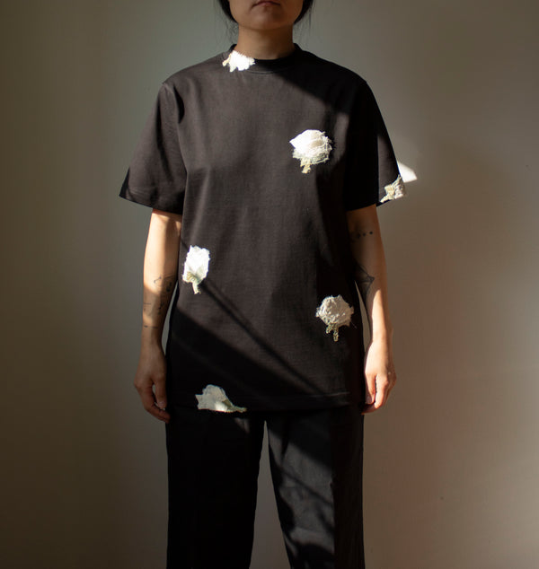 N° 285 multi pressed flower heavyweight t-shirt - S