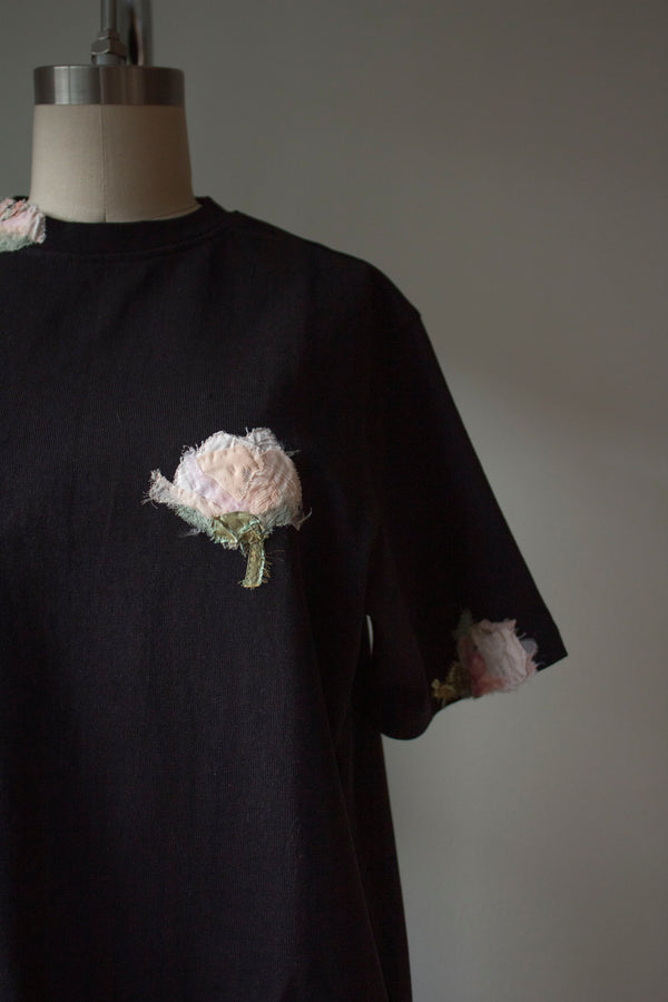 N° 285 multi pressed flower heavyweight t-shirt - S