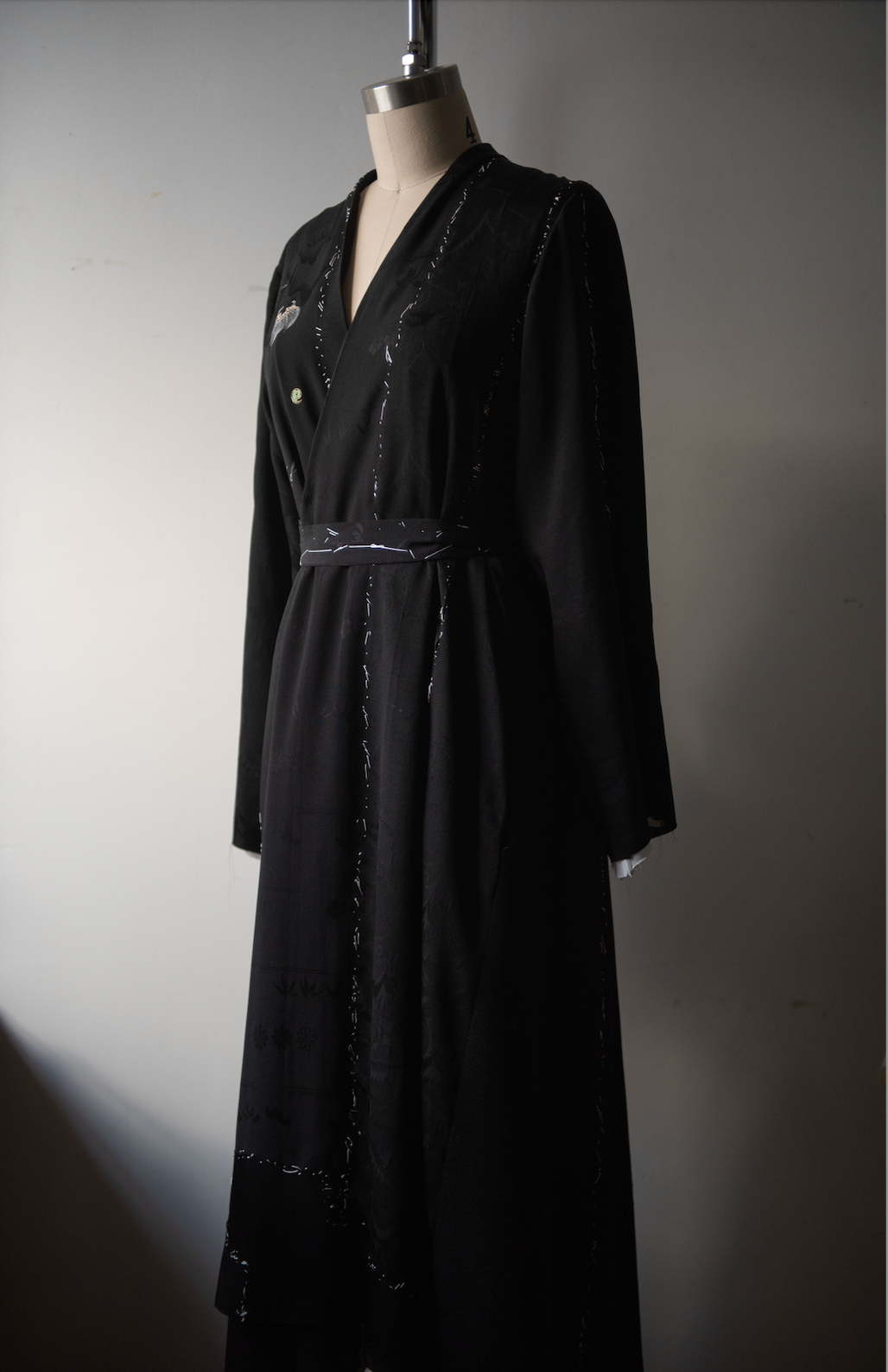 N° 106 irregular hand-stitched kimono wrap dress (made to order)